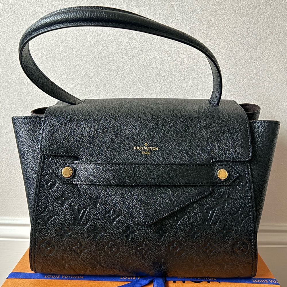 LOUIS VUITTON BLACK EMPREINTE TROCADERO BAG PURSE